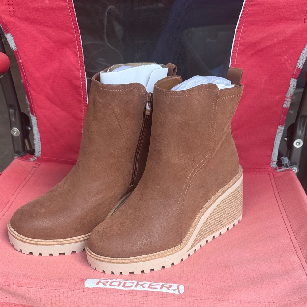 Torrid Brown Wedge Ankle Boots